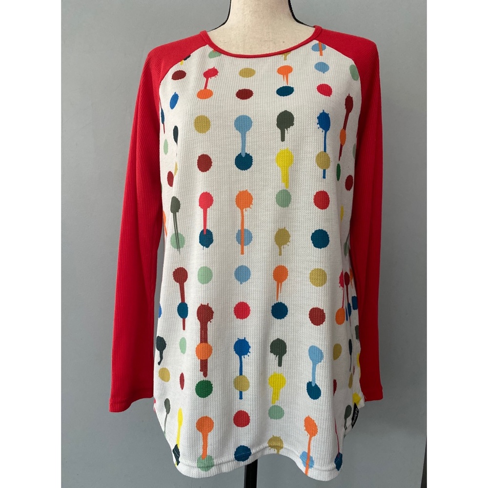 L.A.M.B. x Burton Jagger Waffle Dot Print Top - Picture 2 of 7
